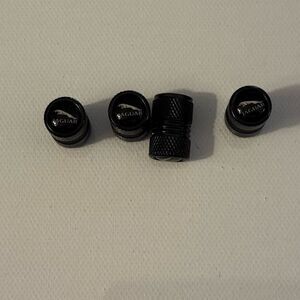 Jaguar Valve Stem Caps in Black Set of 4 NWT